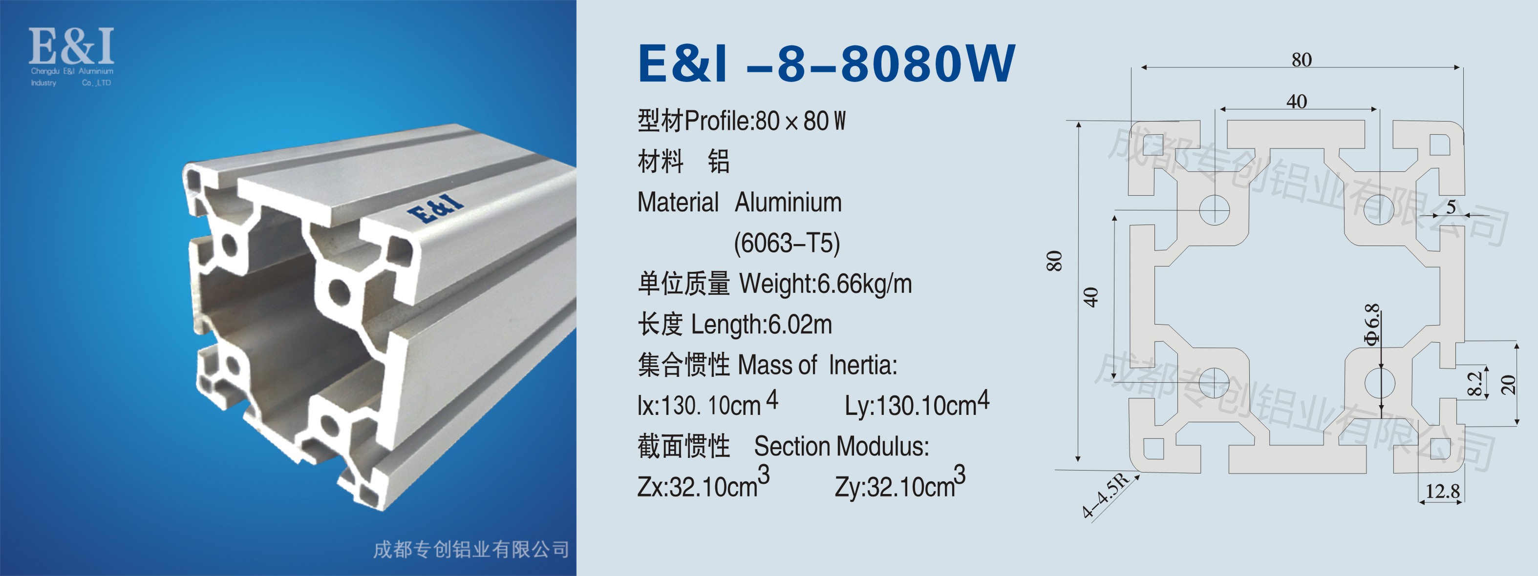 重慶工業鋁型材8080W